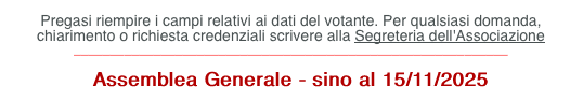  Pregasi riempire i campi relativi