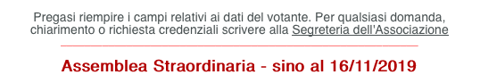  Pregasi riempire i campi relativi